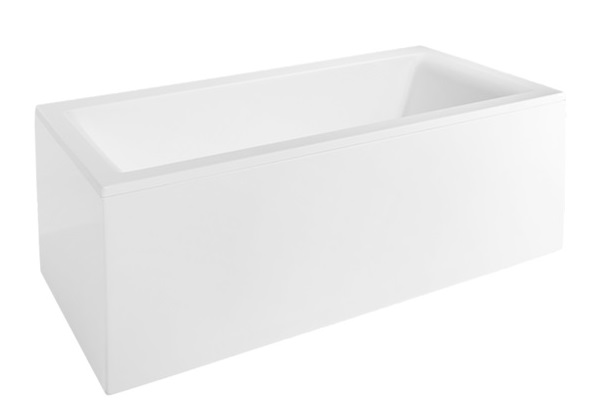 vanna Forma, 1490x700 mm, ar priekšējo paneli un rāmi, ar sifonu, balta akrila